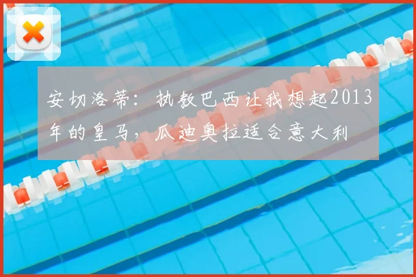 安切洛蒂:执教巴西让我想起2013年的皇马,瓜迪奥拉适合意大利