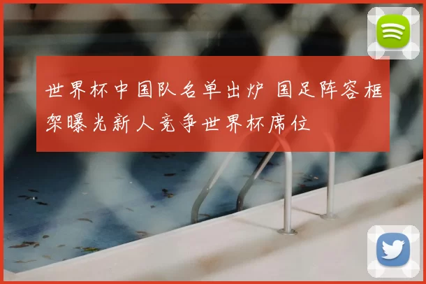 世界杯中国队名单出炉 国足阵容框架曝光新人竞争世界杯席位